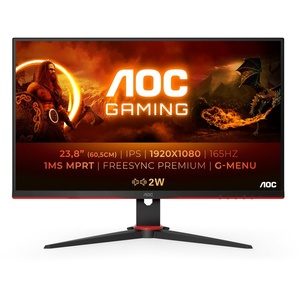 24G2SPAE/BK - AOC 24G2SPAE/BK - 23.8" FHD 16:9 4ms 165Hz IPS Freesync Premium - VGA, 2x HDMI et DP