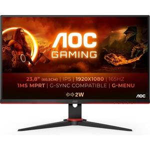 24G2SPU/BK - AOC 24G2SPU/BK - 23.8" FHD 16:9 4ms 165Hz IPS G-Sync Compatible - VGA, 2x HDMI et DP