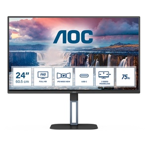 24V5CE/BK - AOC 24V5CE/BK - 23.8" FHD 16:9 1ms IPS - HDMI et USB-C (DP alt mode et PD 65W)