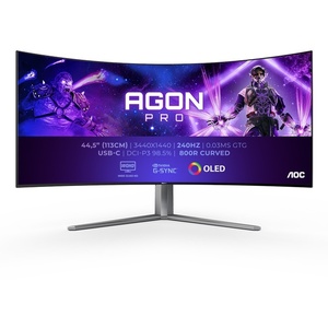 AG456UCZD - AOC Agon AG456UCZD - 44.5" WQHD incurvé 800R 21:9 0.03ms 240Hz OLED G-Sync Compatible - 2x HDMI, DP et USB-C (PD 90W)