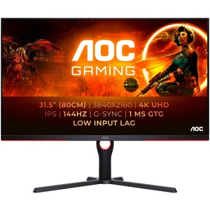 U32G3X/BK - AOC Agon U32G3X/BK - 31.5" 16:9 UHD 4K 1ms 144Hz IPS G-Sync Compatible - 2x HDMI et 2x DP