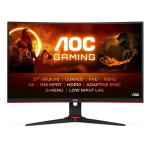 C27G2E/BK - AOC C27G2E/BK - 27" FHD incurvé 1500R 16:9 4ms 165Hz VA Adaptive Sync - VGA, 2x HDMI et DP