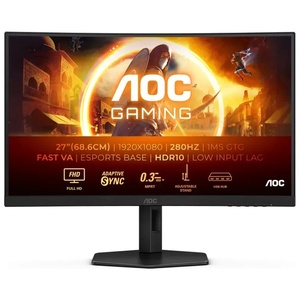 C27G4ZXU - AOC C27G4ZXU - 27" incurvé 1500R FHD 16:9 1ms 280Hz VA Adaptive Sync - 2x HDMI et dP