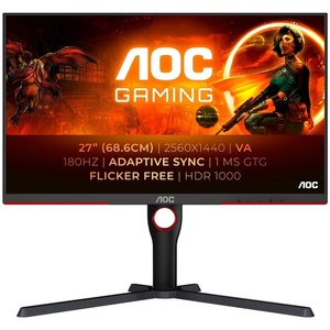 Q27G3XMN/BK - AOC Q27G3XMN/BK - 27" QHD 16:9 1ms 180Hz VA FreeSync Premium Pro - 2x HDMI et DP