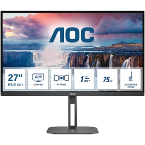 Q27V5N/BK - AOC Q27V5N/BK - 27" QHD 16:9 4ms VA - HDMI et 2x DP