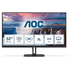 Q32V5CE/BK - AOC Q32V5CE/BK - 31.5" QHD 16:9 1ms VA - 2x HDMI, DP et USB-C (DP alt mode et PD 65W)