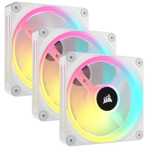 CO-9051006-WW - Corsair iCUE Link QX120 RGB blanc 120mm - Pack de 3 pcs avec iCUE LINK System Hub