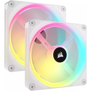 CO-9051008-WW - Corsair iCUE Link QX140 RGB White - Pack de 2 ventilateurs 140mm blanc avec iCUE LINK System Hub