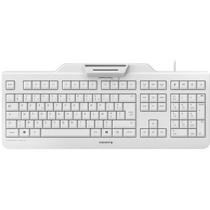 JK-A0100BE-0 - Cherry KC 1000 SC blanc grisé AZBE - clavier filaire avec lecteur de cartes à puce intégré