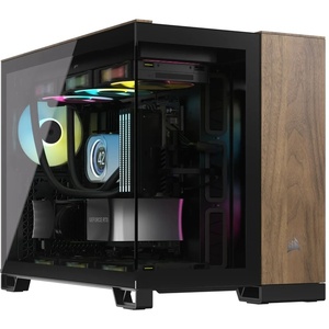 CC-9011286-WW - Corsair 2500X Black/Walnut Wood - Boîtier µATX avec fenêtre