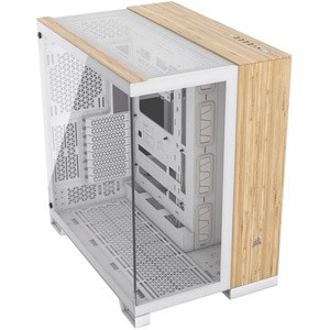 CC-9011284-WW - Corsair 6500X White/Bamboo Wood - Boîtier ATX avec fenêtre