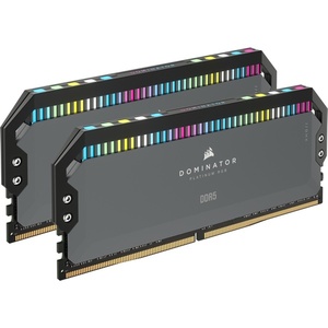 CMT32GX5M2B5600Z36 - Corsair Dominator Platinum RGB - Kit mémoire 32GB (2x16) DDR5-5600 CL36-36-36-76 gris