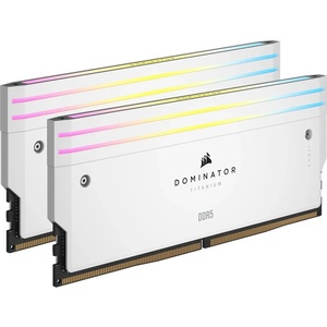 CMP48GX5M2B7000C36W - Corsair Dominator Titanium RGB - Kit mémoire 48GB (2x24) DDR5-7000 CL36-44-44-114 blanc