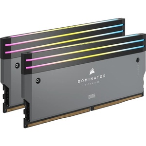 CMP32GX5M2B6000Z30 - Corsair Dominator Titanium RGB - Kit mémoire 32GB (2x16) DDR5-6000 CL30-36-36-76 gris