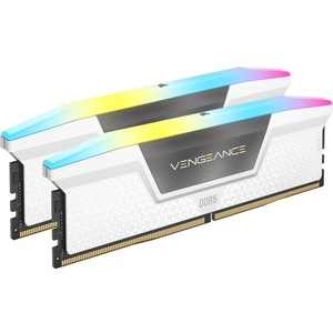 CMH64GX5M2B5200C40W - Corsair Vengeance RGB - Kit mémoire 64GB (2x32) DDR5-5200 CL40-40-40-77 blanc