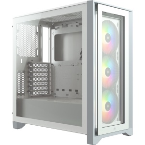 CC-9011205-WW - Corsair iCUE 4000X RGB White - Boîtier E-ATX avec fenêtre