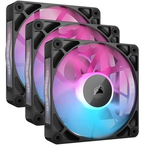 CO-9051018-WW - Corsair iCUE Link RX120 RGB - Pack de 3 ventilateurs 120mm noir avec iCUE Link System Hub