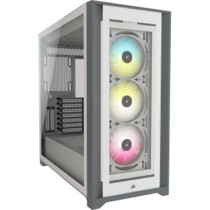 CC-9011213-WW - Corsair iCUE 5000X RGB White - Boîtier E-ATX avec fenêtre