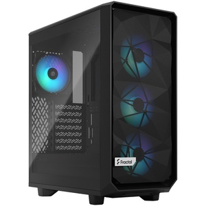 FD-C-MEL2C-05 - Fractal Design Meshify 2 Compact Lite RGB Black Tempered Glass Light Tint - Boîtier ATX avec fenêtre