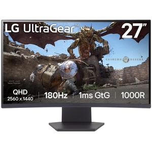 27GS60QC-B - LG UltraGear 27GS60QC-B - 27" QHD incurvé 1000R 16:9 1ms 180Hz VA FreeSync - 2x HDMI et DP