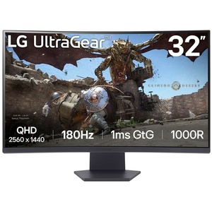 32GS60QC-B - LG UltraGear 32GS60QC-B - 31.5" QHD incurvé 1000R 16:9 1ms 180Hz VA FreeSync - 2x HDMI et DP