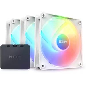 RF-C12TF-W1 - NZXT F120 Core RGB Matte White - Pack de 3 ventilateurs 120mm blanc mat avec contrôleur RGB