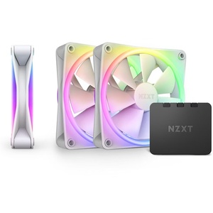 RF-D12TF-W1 - NZXT F120 RGB Duo Matte White - Pack de 3 ventilateurs 120mm blanc mat avec contrôleur RGB