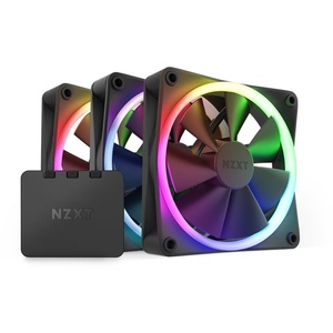 RF-R12TF-B1 - NZXT F120 RGB Matte Black - Pack de 3 ventilateurs 120mm noir mat avec contrôleur RGB