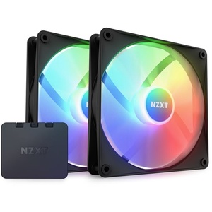 RF-C14HF-B1 - NZXT F140 Core RGB Matte Black - Pack de 2 ventilateurs 140mm noir mat avec contrôleur RGB