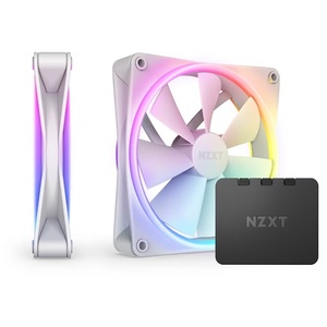 RF-D14DF-W1 - NZXT F140 RGB Duo Matte White 140mm - Pack de 2 pcs avec contrôleur RGB