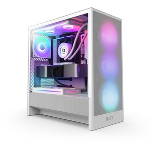 CC-H52FW-R1 - NZXT H5 Flow RGB White (2024) - Boîter E-ATX avec fenêtre