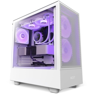 CC-H51FW-R1 - NZXT H5 Flow RGB White - Boîtier ATX avec fenêtre