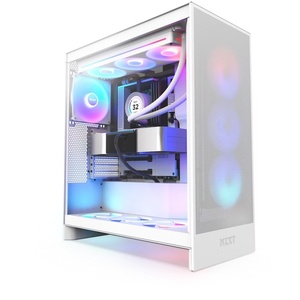 CM-H72FW-R1 - NZXT H7 Flow RGB (2024) White - Boîtier E-ATX avec fenêtre