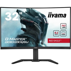 GCB3280QSU-B1 - iiyama G-Master GCB3280QSU-B1 Red Eagle - 31.5" QHD incurvé 1500R 16:9 0.2ms 165Hz VA FreeSync - 2x HDMI et DP