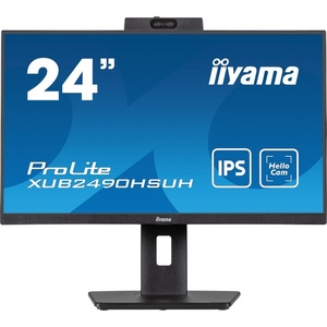 XUB2490HSUH-B1 - iiyama ProLite XUB2490HSUH-B1 - 23.8" FHD 16:9 4ms IPS webcam - VGA, HDMI et DP