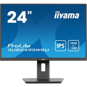 XUB2495WSU-B7 - iiyama ProLite XUB2495WSU-B7 - 24.1" WUXGA 16:10 4ms IPS - HDMI, DP et USB-C (DP alt mode et PD 15W)